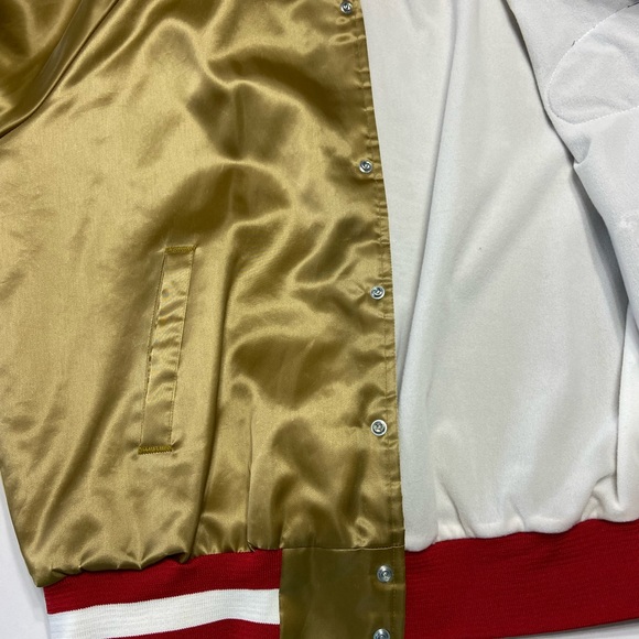 XL Vintage Gold San Francisco 49ers Chalk
Line Starter Style Satin Jacket - Picture 5 of 14